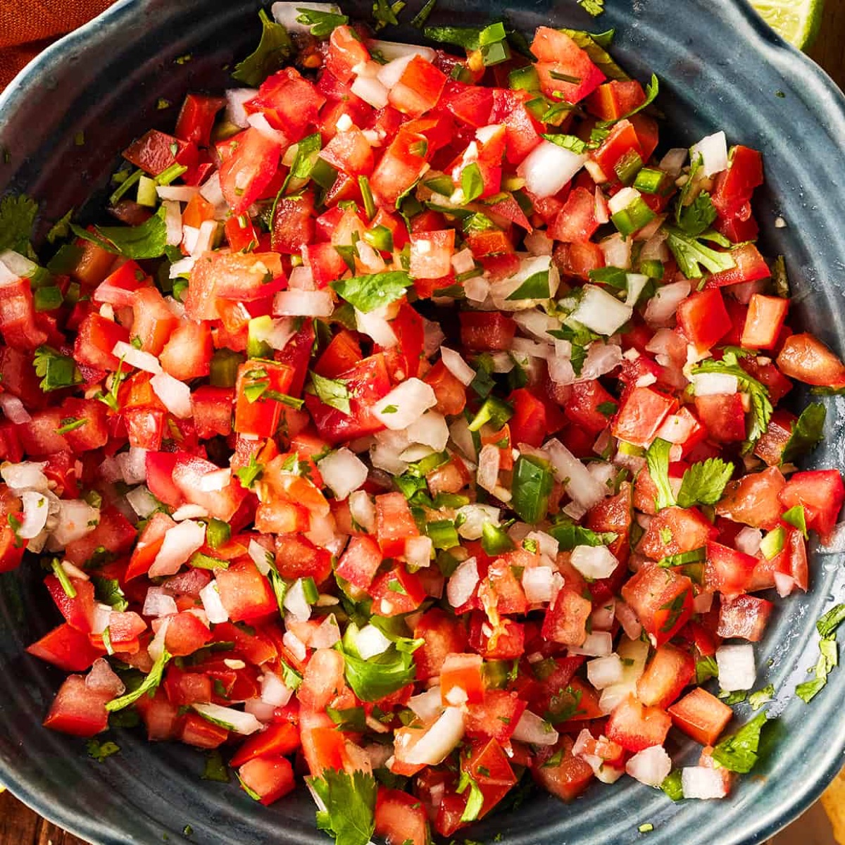 Fresh pico de gallo, tomato, onion and coriander